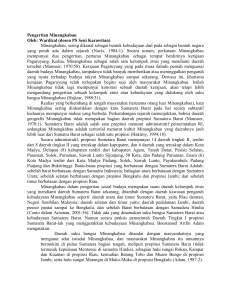 Pengertian Minangkabau Oleh: Wardizal (dosen PS Seni Karawitan