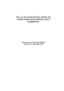 halal dan haram dalam islam oleh syekh muhammad yusuf qardhawi