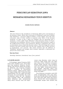 pergumulan kebatinan jawa memaknai kehadiran - E