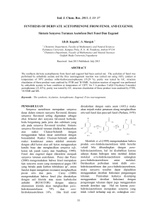 Ind. J. Chem. Res, 2013, 1, 33- 37 SYNTHESIS - e
