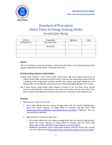 Standard of Procedure Akses Pintu Gerbang Gedung