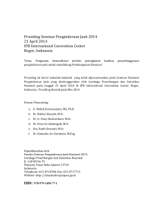 Prosiding Seminar Penginderaan Jauh 2014 21 April 2014 IPB