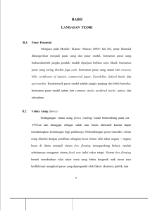 BABII LANDASAN TEORI ll.l Pasar Finansial Mengacu pada Bodie