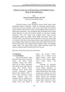 peranan filsafat hukum dalam pembentukan hukum di indonesia