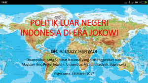 peluang dan tantangan politik luar negeri indonesia di