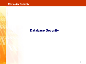 Computer Security Database Security Kesimpulan