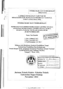 I Jurusan Teknik Elektro Fakultas Teknik Universitas Negeri Padang