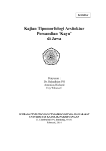 Kajian Tipomorfologi Arsitektur Percandian `Kayu` - e