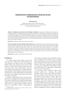 paradigma formalisasi hukum islam di indonesia - E