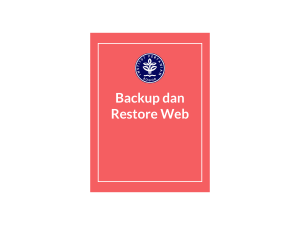 Backup dan Restore Web