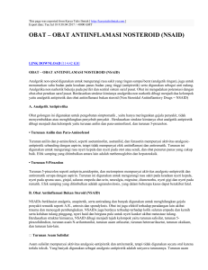 obat – obat antiinflamasi nosteroid (nsaid)