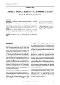 anensefali fetus pada ibu dengan dugaan defisiensi asam folat