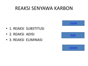 reaksi senyawa karbon