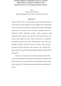 SINTESIS PARTIKEL NANOSPERIK TiO2