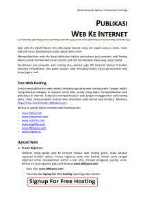 PUBLIKASI WEB KE INTERNET