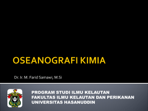 oseanografi kimia - Universitas Hasanuddin