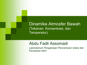 Dinamika Atmosfer Bawah (Tekanan, Konsentrasi, dan Temperatur)