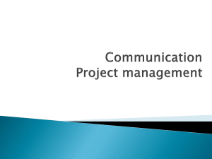 Communication Project management