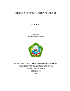 sejarah pendidikan islam - Repository UIN Sumatera Utara