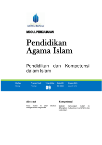 Modul Pendidikan Agama Islam [TM9].