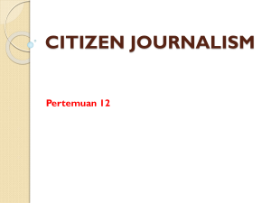 Pertemuan 14 - Citizen Journalism