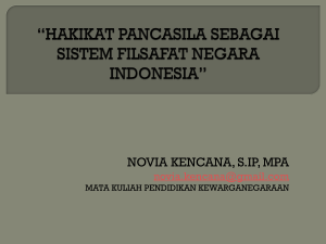pancasila sebagai sistem filsafat dan ideologi negara indonesia