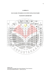 LAMPIRAN 1 DATA HASIL TES KEKUATAN OTOT