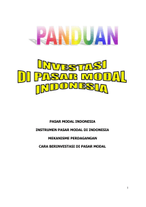 pasar modal indonesia instrumen pasar modal di indonesia