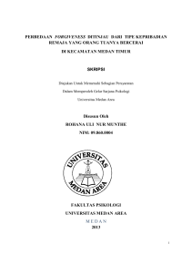 PERBEDAAN FORGIVENESS DITINJAU DARI TIPE KEPRIBADIAN