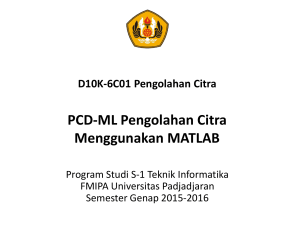 PCD-ML Pengolahan Citra Menggunakan MATLAB