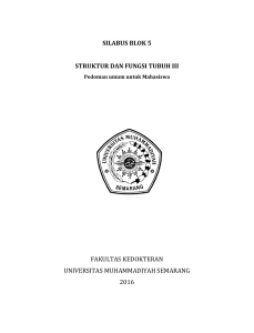 SILABUS BLOK 5 STRUKTUR DAN FUNGSI TUBUH III Pedoman