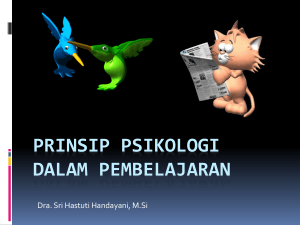 5. Konsep Dasar Pelatihan (Prinsip Psikologi dalam Pembelajaran)