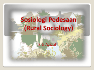 Sosiologi Pedesaan