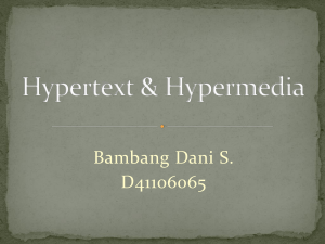 Sejarah Hypertext dan Hypermedia