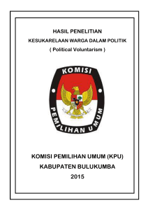Kesukarelaan Warga dalam Politik (KPU Kabupaten Bulukumba)