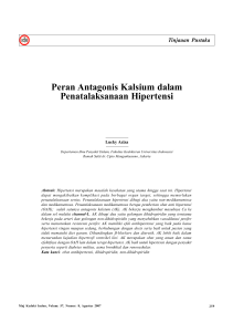Peran Antagonis Kalsium dalam Penatalaksanaan Hipertensi