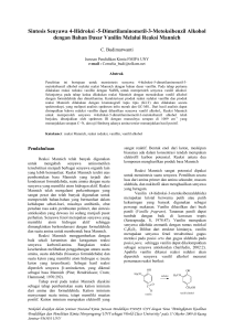 sintesis senyawa 4-hidroksi -5-dimetilaminometil-3