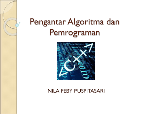 Pengantar Algoritma dan Pemrograman - E