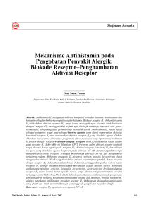 Mekanisme Antihistamin pada Pengobatan Penyakit Alergik