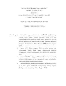 undang-undang republik indonesia nomor 28 tahun 2003 tentang