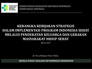 kerangka kebijakan strategis dalam implementasi program
