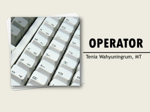 operator - Tenia Wahyuningrum