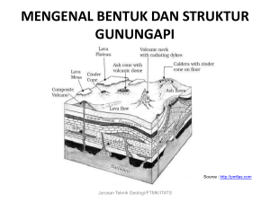 mengenal bentuk dan struktur gunungapi