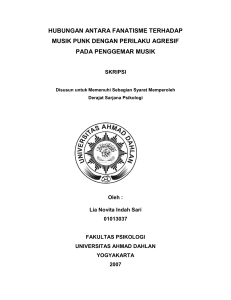 hubungan antara fanatisme terhadap musik punk dengan perilaku