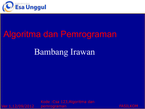 Algoritma dan Pemrograman Pertemuan 1