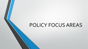POLICY FOCUS AREAS