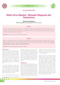 Ebola Virus Disease – Masalah Diagnosis dan Tatalaksana