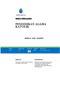 Modul Pendidikan Agama Khatolik [TM4]