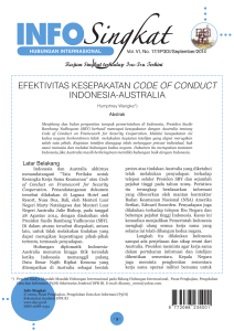 efektivitas kesepakatan code of conduct indonesia-australia