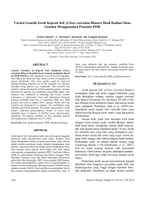 Variasi Genetik Jeruk Keprok SoE (Citrus reticulata Blanco) Hasil